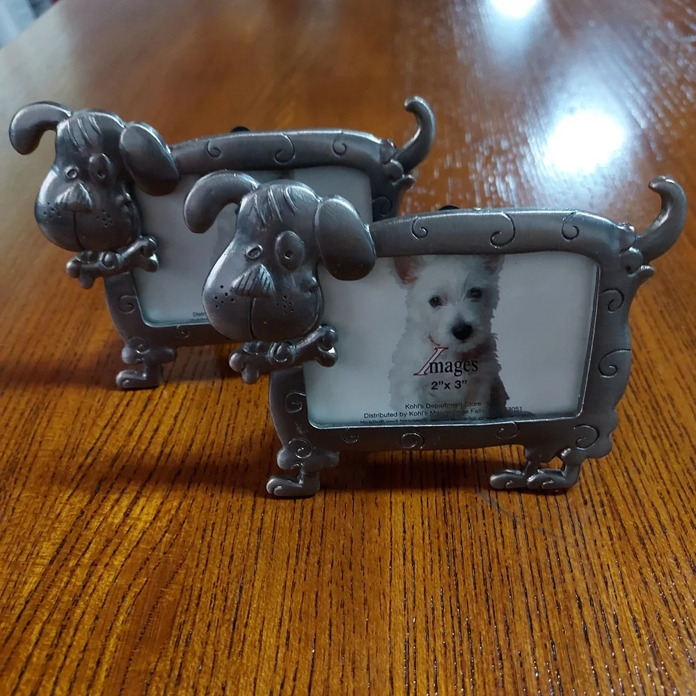 Dog Doggie Photo Frames - 2 each